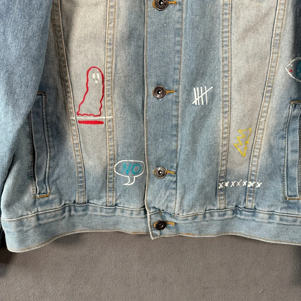 Brooklyn Cloth Mens Denim Jacket XL Blue Jean Trucker Savage - Picture 4 of 16